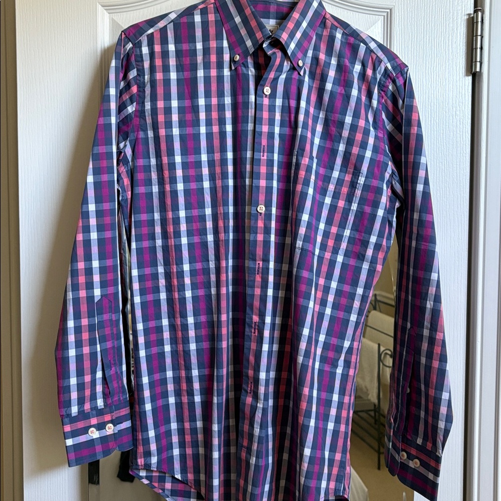 Peter Millar Men's Plaid Long Sleeve Shirt